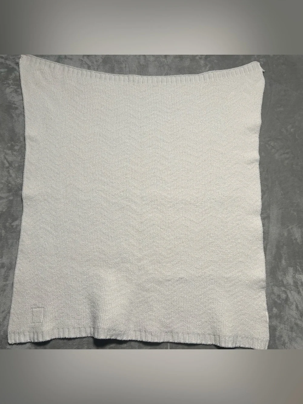 Living Textiles Baby Blanket White Square